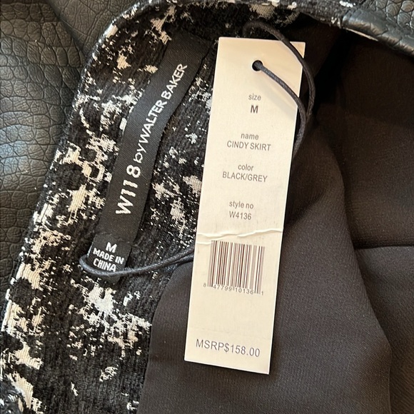 W118 by Walter Baker Cindy skirt faux black crock and tweed - Picture 11 of 11